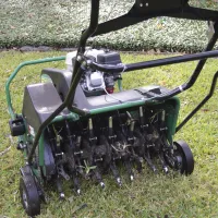 Aerating lawn
