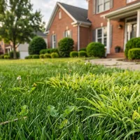 bermuda grass growing in fescue grass